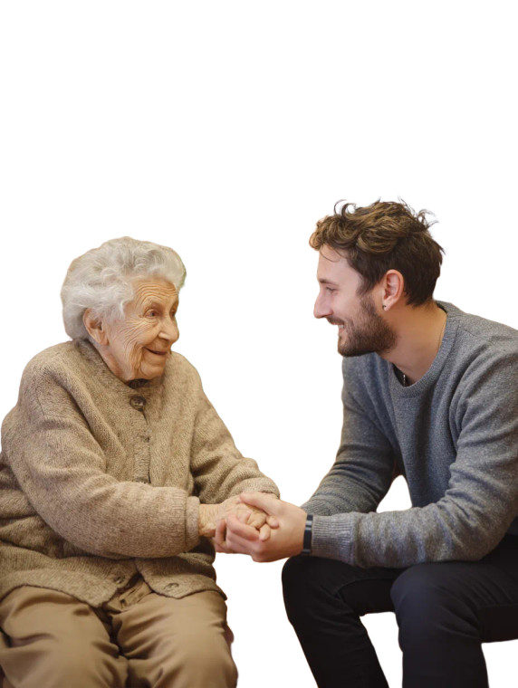 Elderly Care Moment V2 Vinyl Car Decal Sticker – Waterproof & UV-Resistant 8"