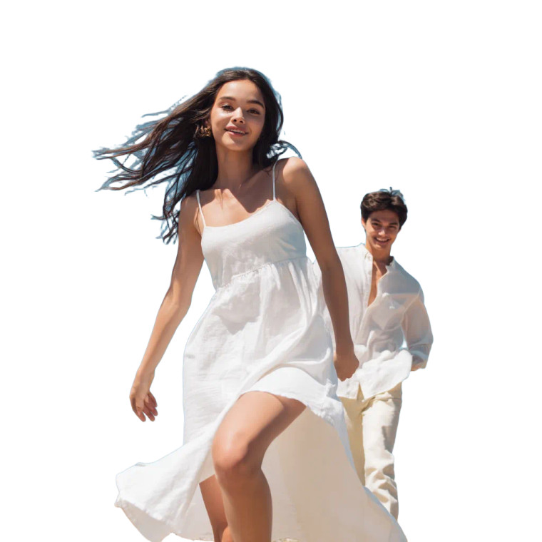 Summer Beach Run Vinyl Car Decal Sticker – Waterproof & UV-Resistant 8"