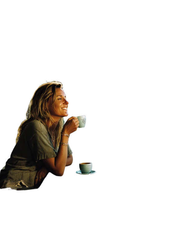 Relaxed Café Moment Vinyl Car Decal Sticker – Waterproof & UV-Resistant 8"