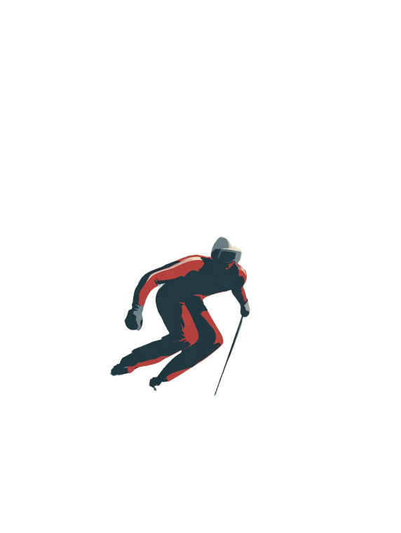 Olympic Slalom Poster Vinyl Car Decal Sticker – Waterproof & UV-Resistant 8"