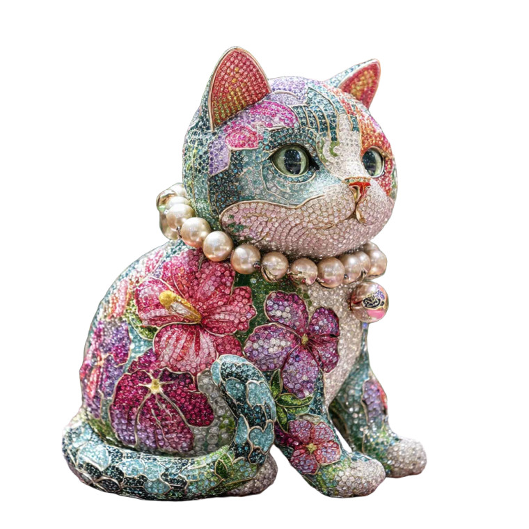 Jade Cat Vinyl Car Decal Sticker – Waterproof & UV-Resistant 8"