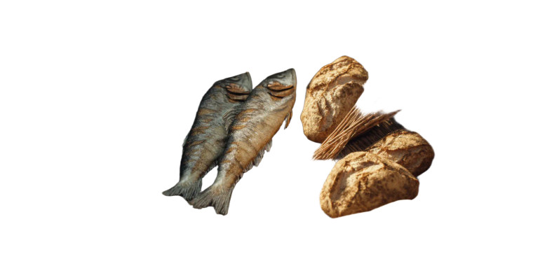Loaves And Fish Vinyl Car Decal Sticker – Waterproof & UV-Resistant 8"