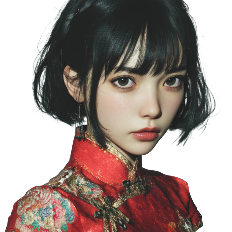 美麗佳人 Vinyl Car Decal Sticker – Waterproof & UV-Resistant 8"