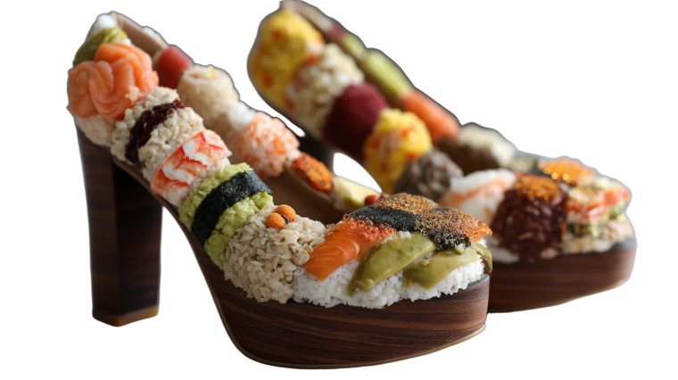 Sushi Shoes Vinyl Car Decal Sticker – Waterproof & UV-Resistant 8"