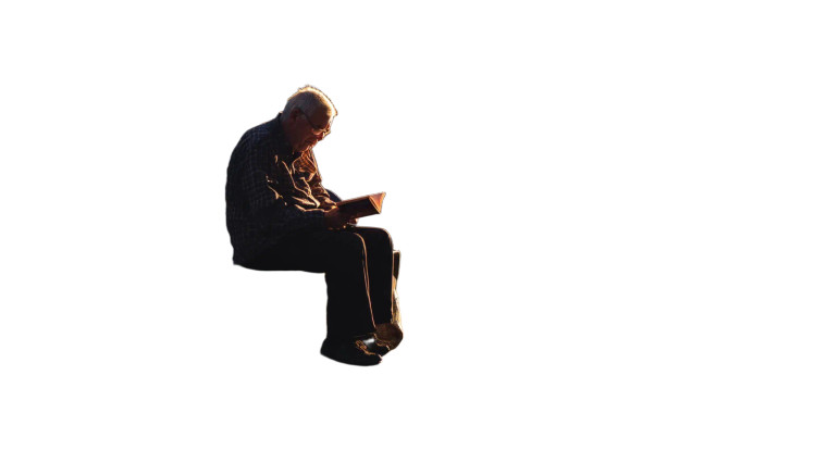 Elderly Reader'S Moment Vinyl Car Decal Sticker – Waterproof & UV-Resistant 8"