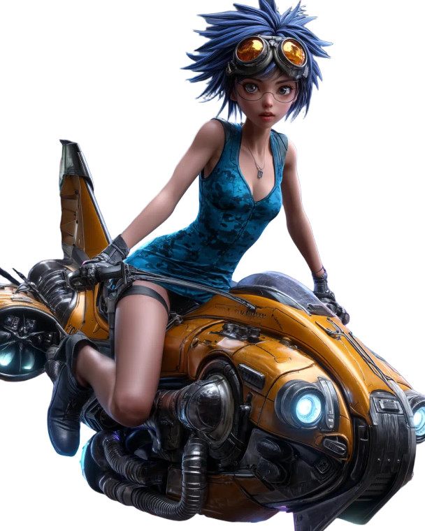 Futuristic Bounty Hunter V5 Vinyl Car Decal Sticker – Waterproof & UV-Resistant 8"