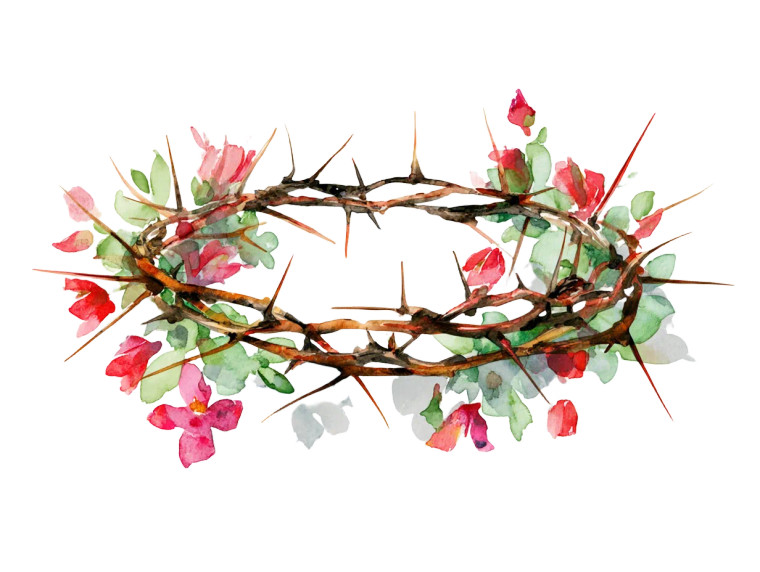 Crown With Flowers Vinyl Car Decal Sticker – Waterproof & UV-Resistant 8"