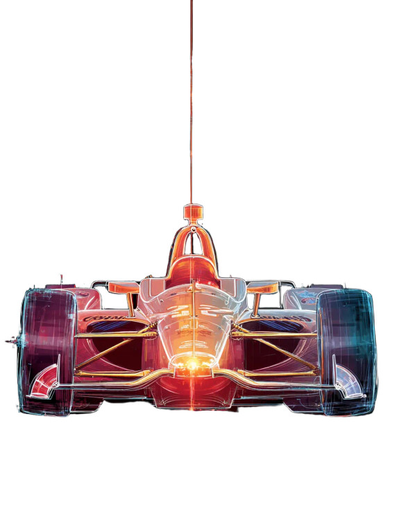 Glowing Indy Car Vinyl Car Decal Sticker – Waterproof & UV-Resistant 8"