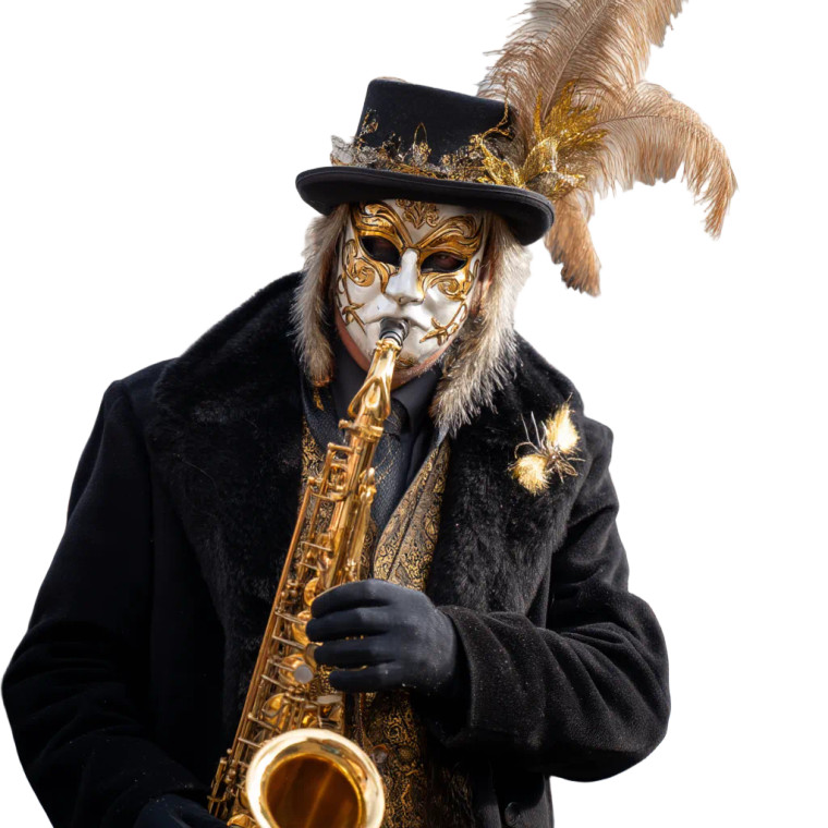 Saxophone Player Vinyl Car Decal Sticker – Waterproof & UV-Resistant 8"