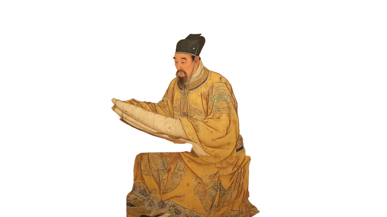 Emperor Reading Scroll Vinyl Car Decal Sticker – Waterproof & UV-Resistant 8"