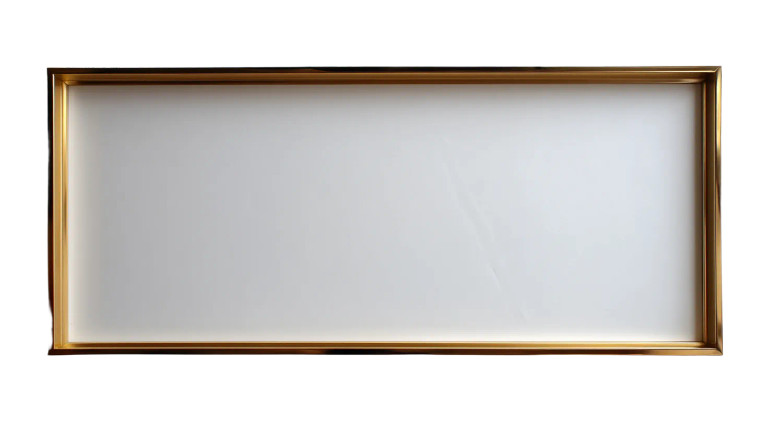 Gold Picture Frame V2 Vinyl Car Decal Sticker – Waterproof & UV-Resistant 8"