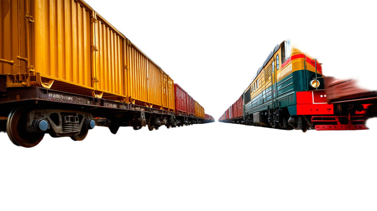 High-Speed Cargo Train Vinyl Car Decal Sticker – Waterproof & UV-Resistant 8"