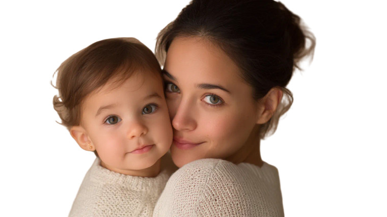 Mother And Child V21 Vinyl Car Decal Sticker – Waterproof & UV-Resistant 8"