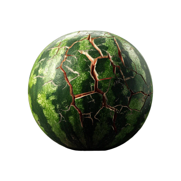 Cracked Watermelon Vinyl Car Decal Sticker – Waterproof & UV-Resistant 8"
