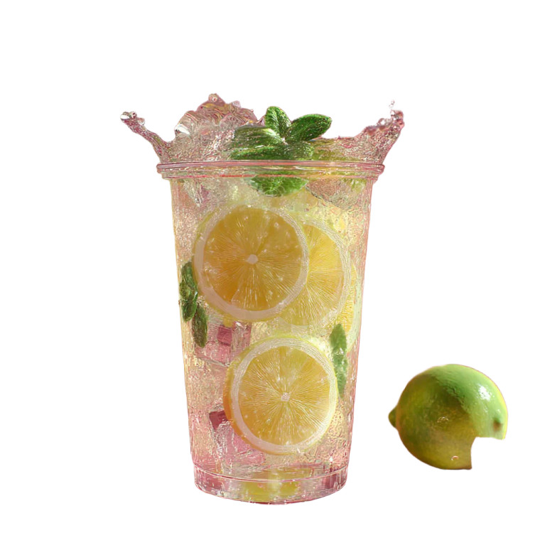 Transparent Lemonade Cups Vinyl Car Decal Sticker – Waterproof & UV-Resistant 8"