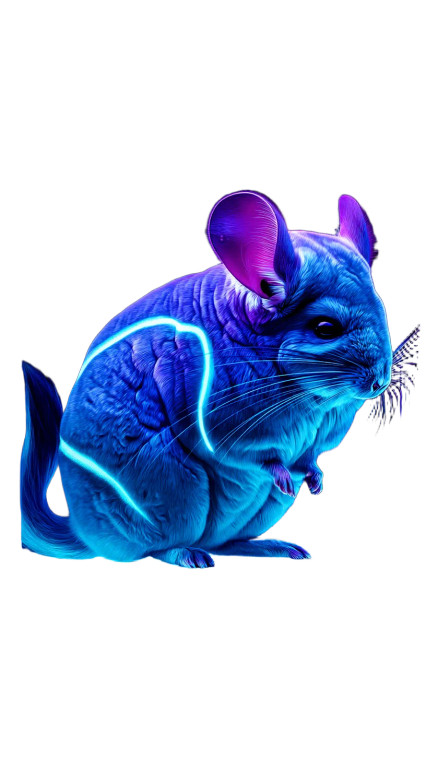 Cyber Chinchilla V2 Vinyl Car Decal Sticker – Waterproof & UV-Resistant 8"