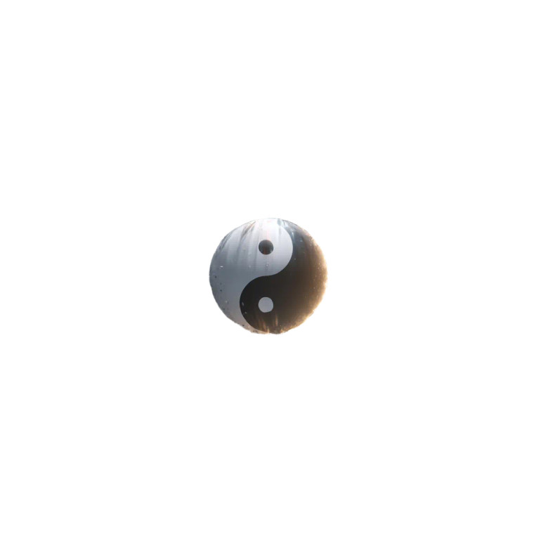 Exploding Yin-Yang Vinyl Car Decal Sticker – Waterproof & UV-Resistant 8"
