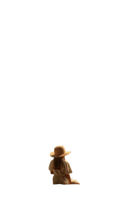 Serene Little Girl Vinyl Car Decal Sticker – Waterproof & UV-Resistant 8"