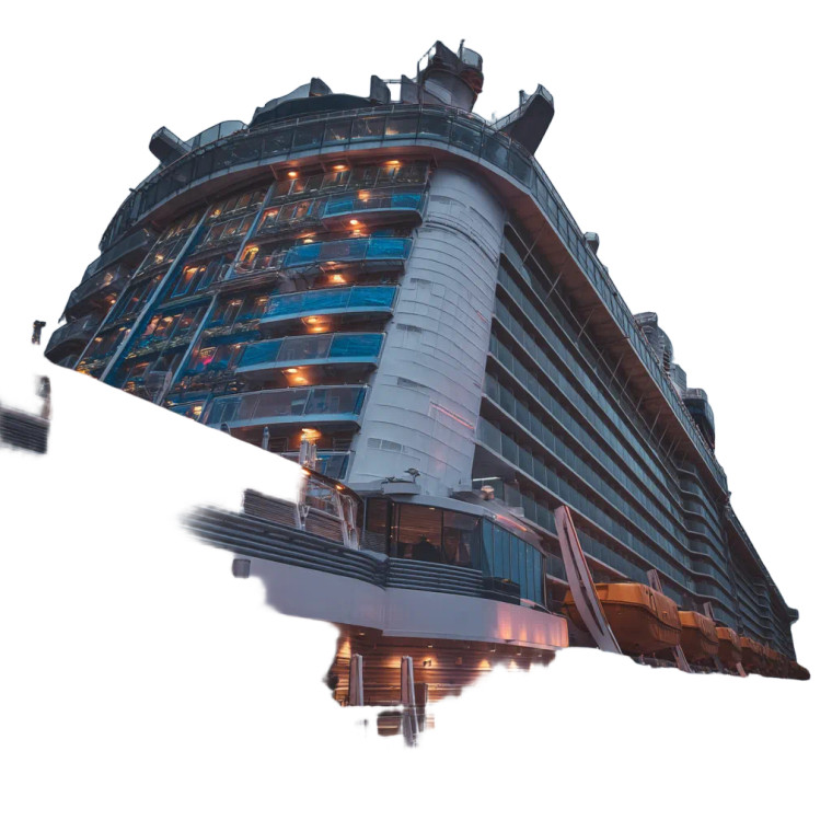 Futuristic Cruise Ship V2 Vinyl Car Decal Sticker – Waterproof & UV-Resistant 8"