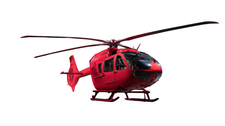 Red Airbus Helicopter Vinyl Car Decal Sticker – Waterproof & UV-Resistant 8"