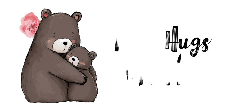 Bear Hugs Vinyl Car Decal Sticker – Waterproof & UV-Resistant 8"