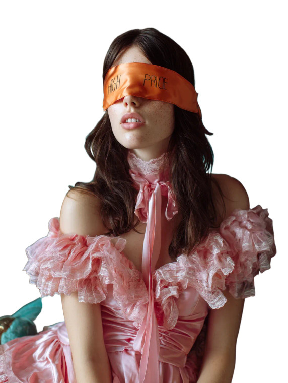 Blindfolded Victorian Elegance Vinyl Car Decal Sticker – Waterproof & UV-Resistant 8"