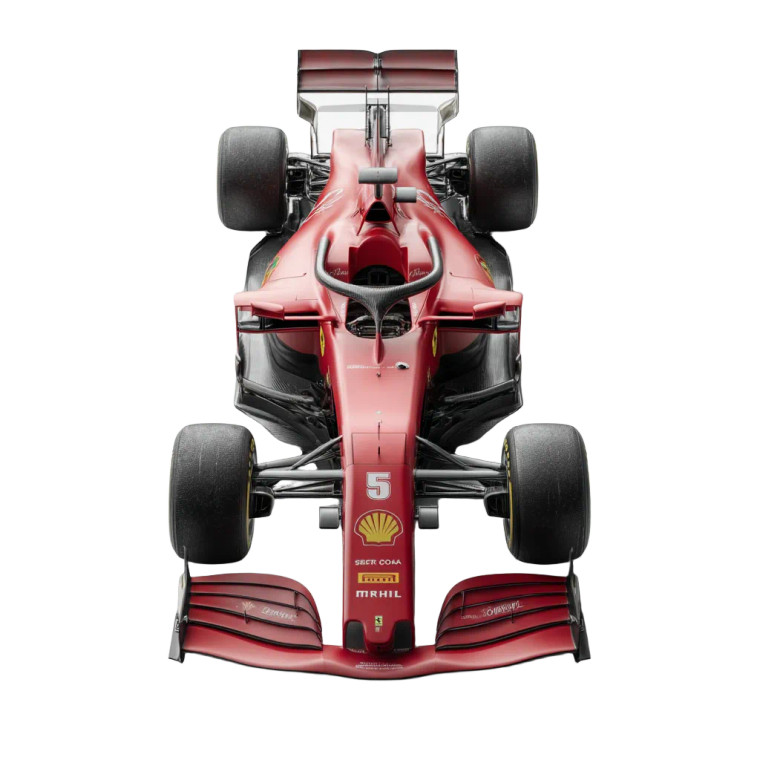 Ferrari F1 Flame Design Vinyl Car Decal Sticker – Waterproof & UV-Resistant 8"