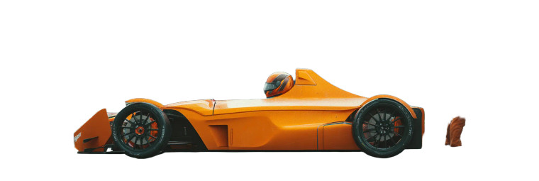 Orange Racecar Concept Vinyl Car Decal Sticker – Waterproof & UV-Resistant 8"