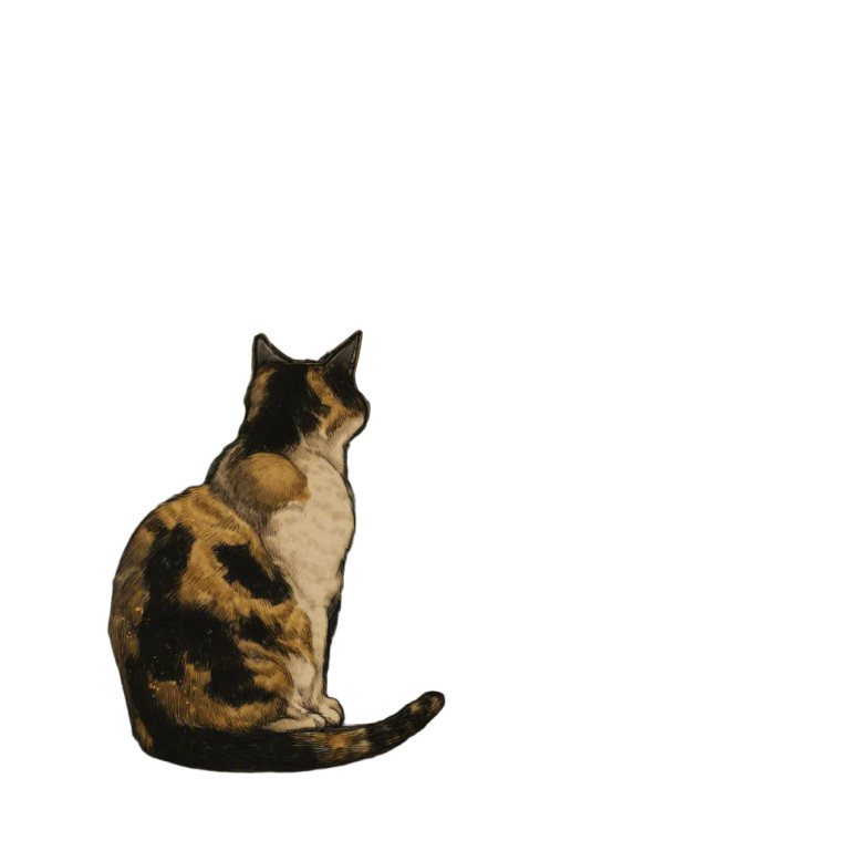 Calico Cat Moon Vinyl Car Decal Sticker – Waterproof & UV-Resistant 8" Calico Cat Moon Vinyl Car Decal Sticker – Waterproof & UV-Resistant 8"