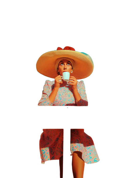 Whimsical Cafe Moment Vinyl Car Decal Sticker – Waterproof & UV-Resistant 8"