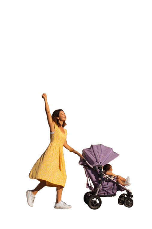 Joyful Mother Dancing Vinyl Car Decal Sticker – Waterproof & UV-Resistant 8"