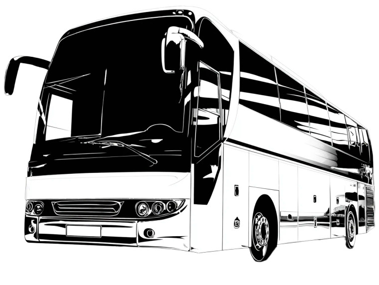 Modified Bus Silhouette Vinyl Car Decal Sticker – Waterproof & UV-Resistant 8"