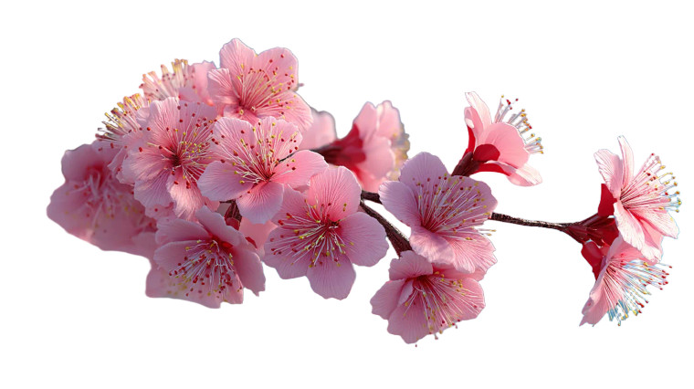 Cherry Blossom Close-Up Vinyl Car Decal Sticker – Waterproof & UV-Resistant 8"