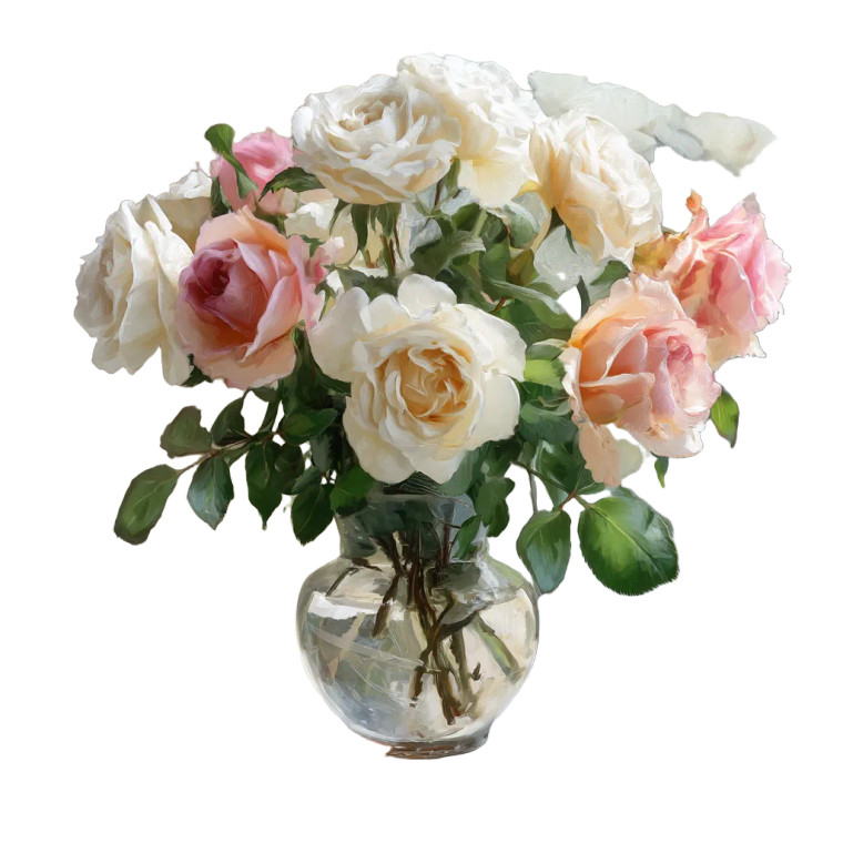 Elegant Rose Bouquet Vinyl Car Decal Sticker – Waterproof & UV-Resistant 8"