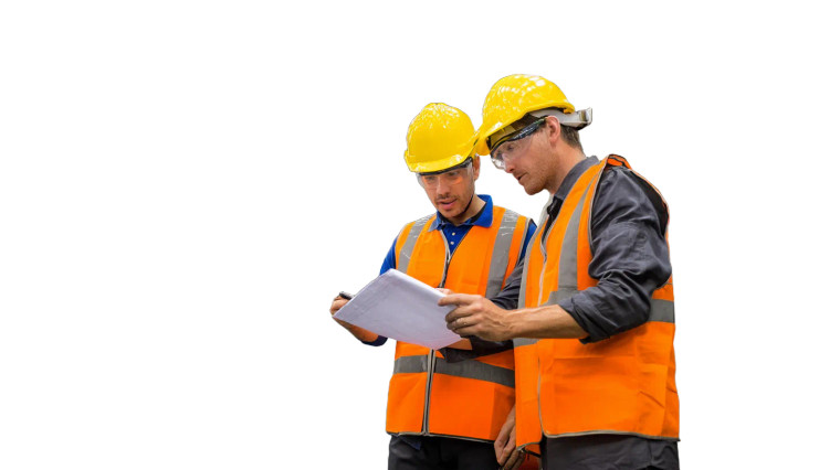 Maintenance Technicians Reviewing Vinyl Car Decal Sticker – Waterproof & UV-Resistant 8"