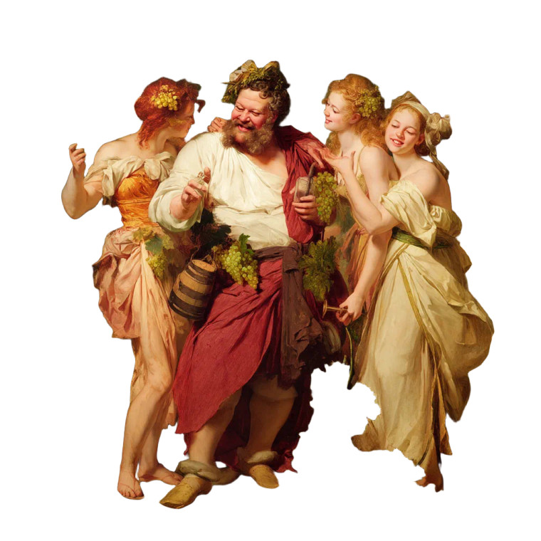 Dionysus And Nymphs Vinyl Car Decal Sticker – Waterproof & UV-Resistant 8"