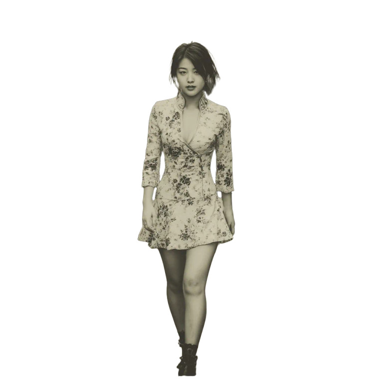 Young Chinese Girl Vinyl Car Decal Sticker – Waterproof & UV-Resistant 8"