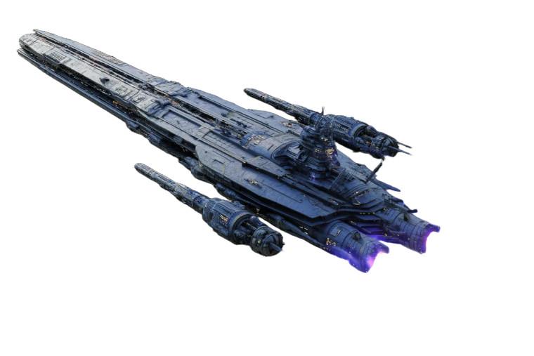 Interstellar Battleship V3 Vinyl Car Decal Sticker – Waterproof & UV-Resistant 8"