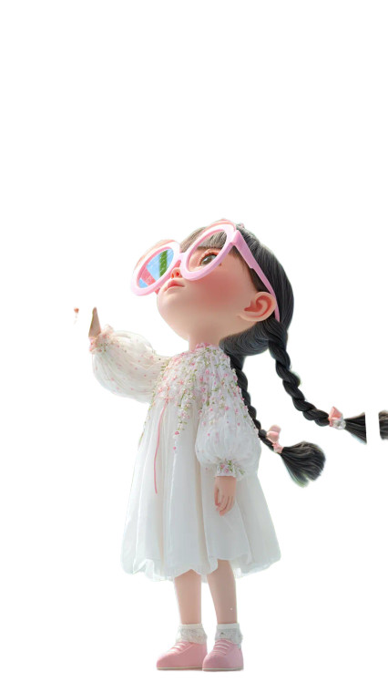 Dreamlike Forest Girl Vinyl Car Decal Sticker – Waterproof & UV-Resistant 8"