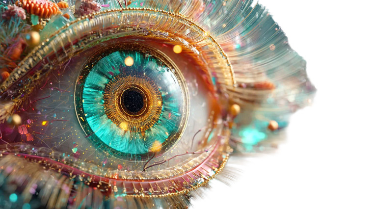 Ai Crystal Eye Vinyl Car Decal Sticker – Waterproof & UV-Resistant 8"