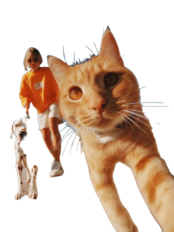 Trendy Cat Selfie Vinyl Car Decal Sticker – Waterproof & UV-Resistant 8"