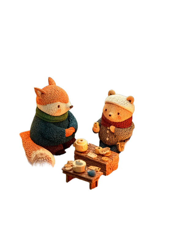 Forest Picnic Friends Vinyl Car Decal Sticker – Waterproof & UV-Resistant 8"