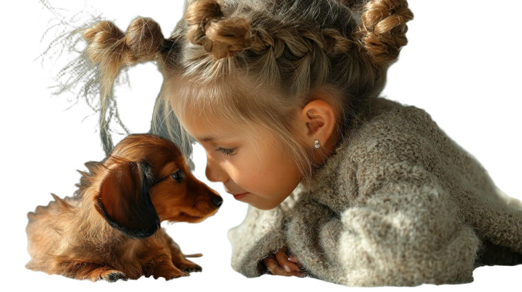 Child And Puppy Bond V2 Vinyl Car Decal Sticker – Waterproof & UV-Resistant 8"