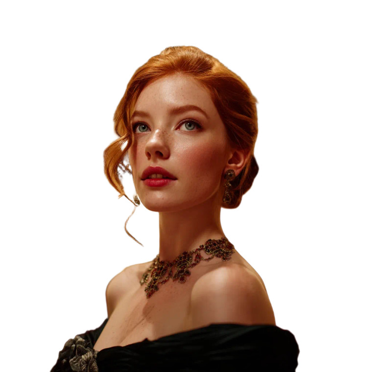 Elegant Opera Redhead Vinyl Car Decal Sticker – Waterproof & UV-Resistant 8"