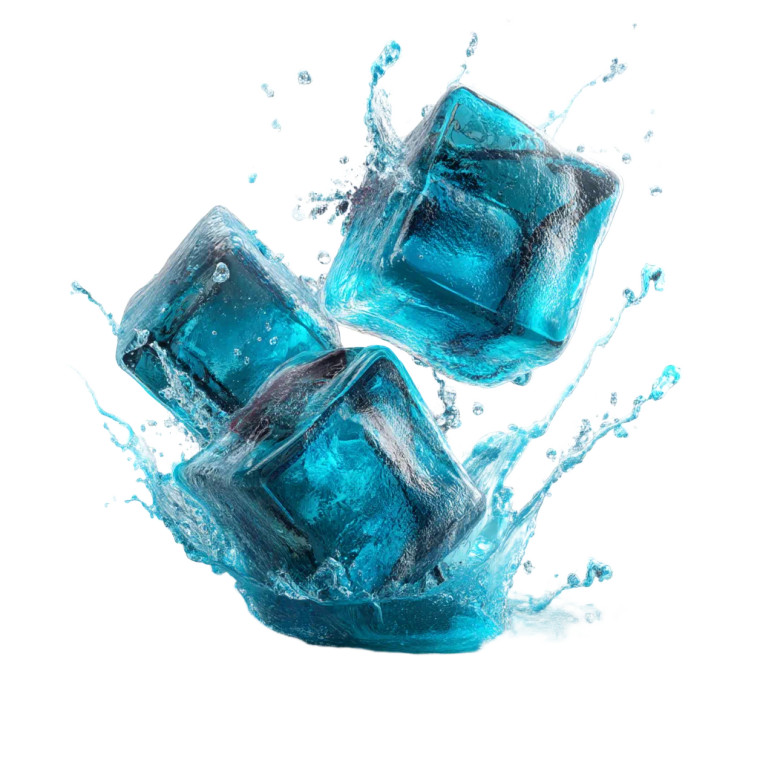 Flying Ice Cubes Vinyl Car Decal Sticker – Waterproof & UV-Resistant 8"