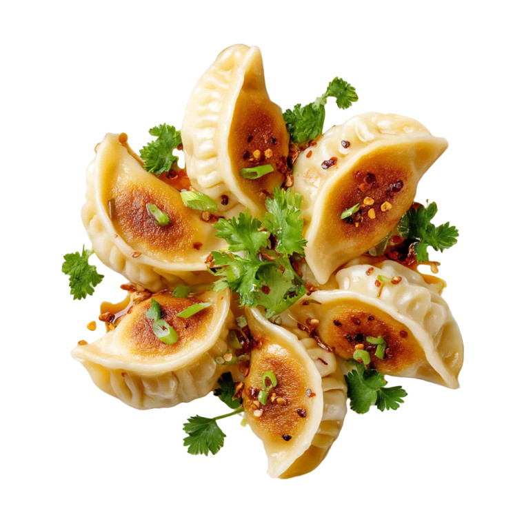 Dumplings On Plate Vinyl Car Decal Sticker – Waterproof & UV-Resistant 8"