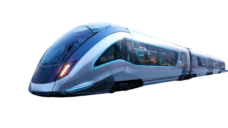 Futuristic Sci-Fi Train Vinyl Car Decal Sticker – Waterproof & UV-Resistant 8"
