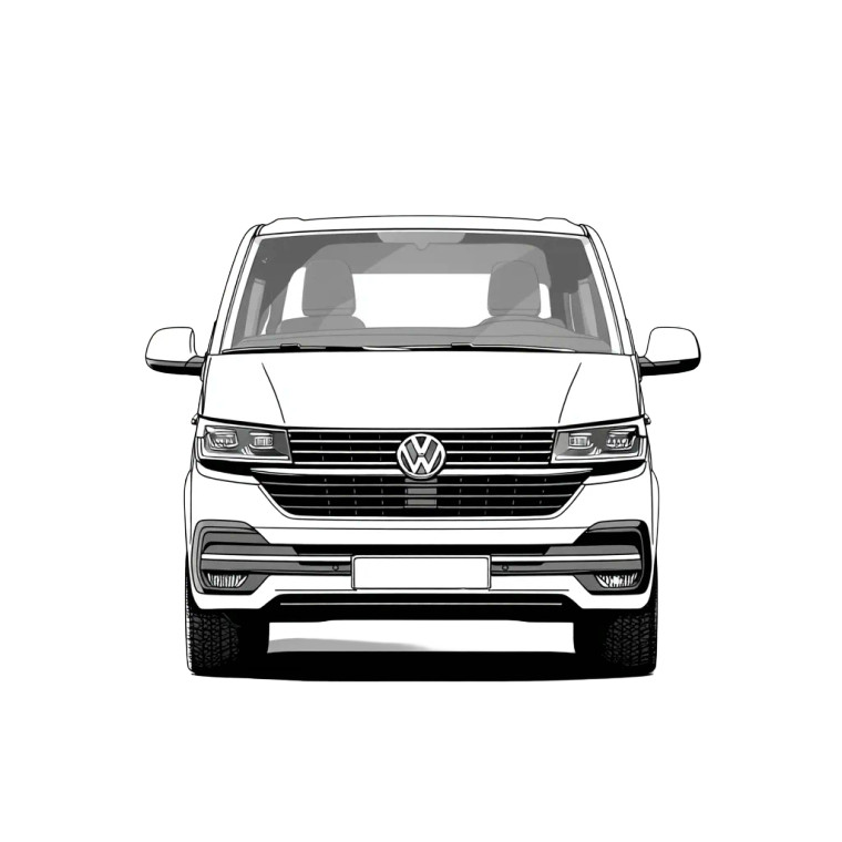 2024 Volkswagen Caravelle Vinyl Car Decal Sticker – Waterproof & UV-Resistant 8"