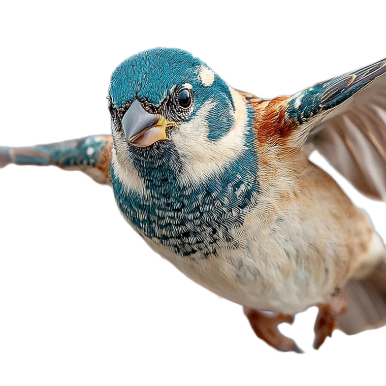 Blue Bird Flying Vinyl Car Decal Sticker – Waterproof & UV-Resistant 8"