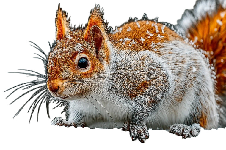 Winter Squirrel Vinyl Car Decal Sticker – Waterproof & UV-Resistant 8"